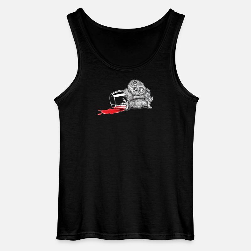 Beschwipste Eule - Gildan Männer Tank Top - Schwarz