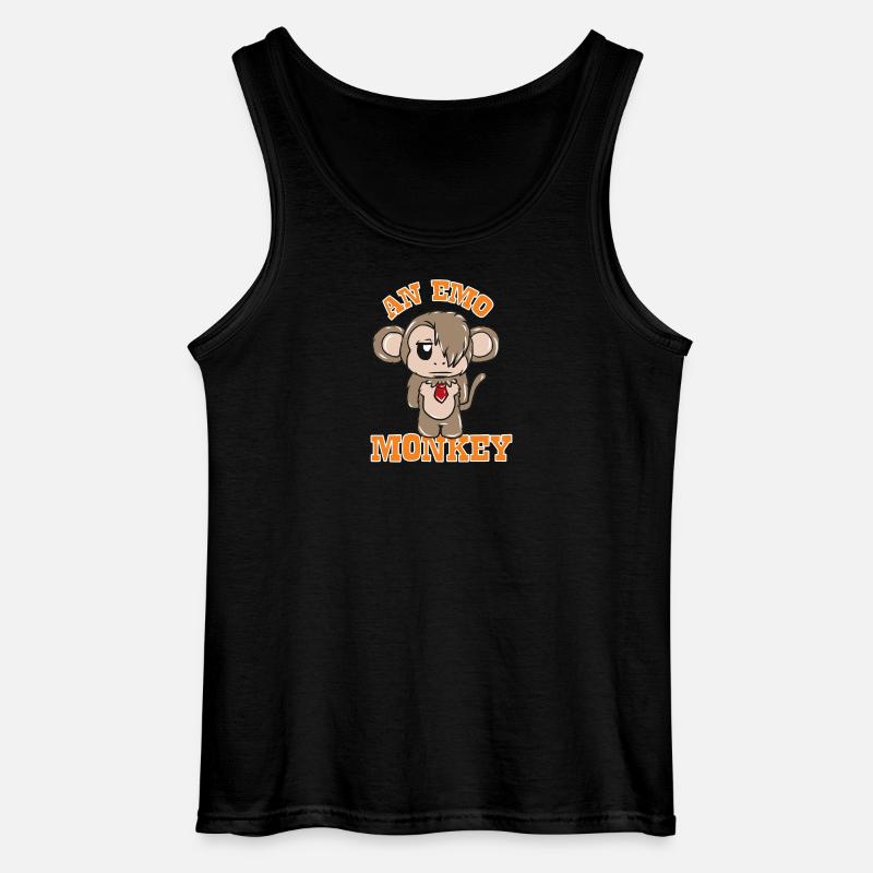 Monkey Emo - Gildan Men’s Tank Top - black