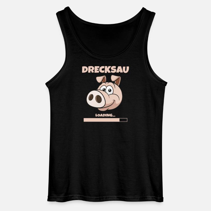 DRECKSAU - LOADING - Gildan Männer Tank Top - Schwarz