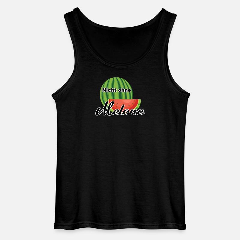 Melone Wassermelone Somme - Gildan Männer Tank Top - Schwarz