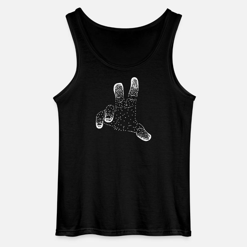Hand - Gildan Männer Tank Top - Schwarz