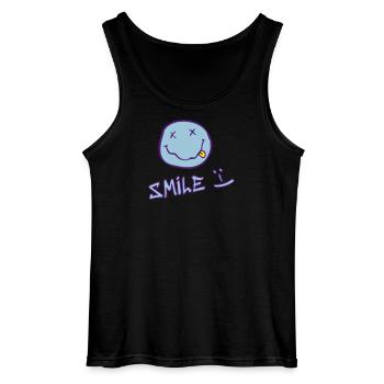 Lächelndes Gesicht - Gildan Männer Tank Top - Schwarz - Vorne - AI Model Male 185 dark (185cm)