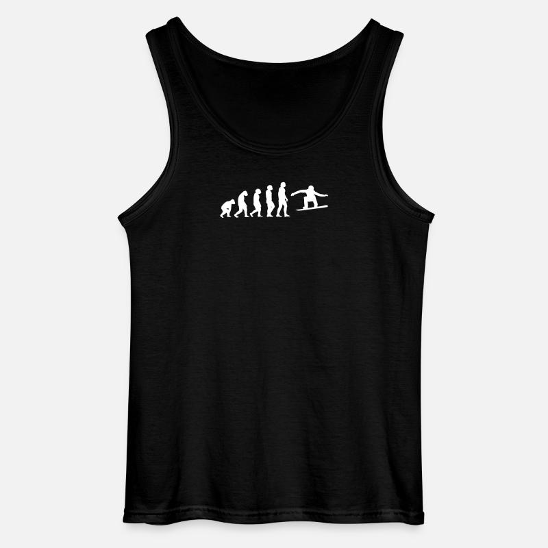 Snowboard Evolution Geschenk - Gildan Männer Tank Top - Schwarz