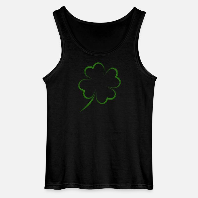 kleeblatt glück - Gildan Männer Tank Top - Schwarz