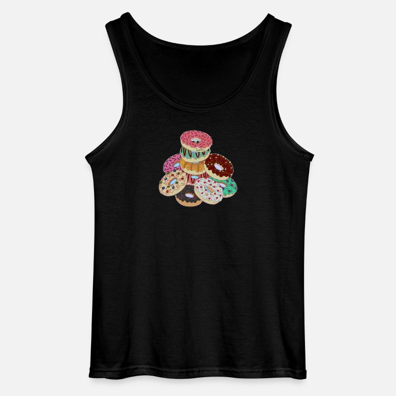 Pyramide der Regenbogen-Donuts - Gildan Männer Tank Top - Schwarz