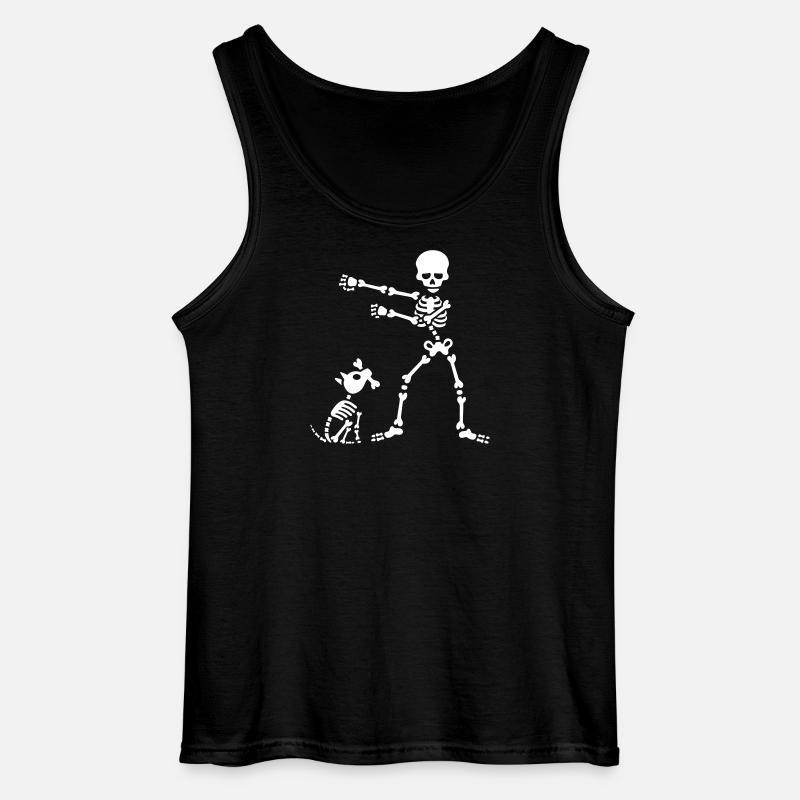 Flossing floss  Skelett Hund Tanz - Gildan Männer Tank Top - Schwarz