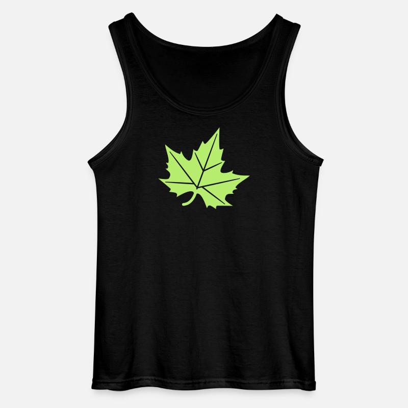 Platane Blatt Design - Gildan Männer Tank Top - Schwarz