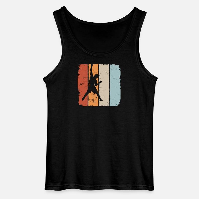 Klettern climbing Kletterer Bergsteigen Gipfel - Gildan Männer Tank Top - Schwarz