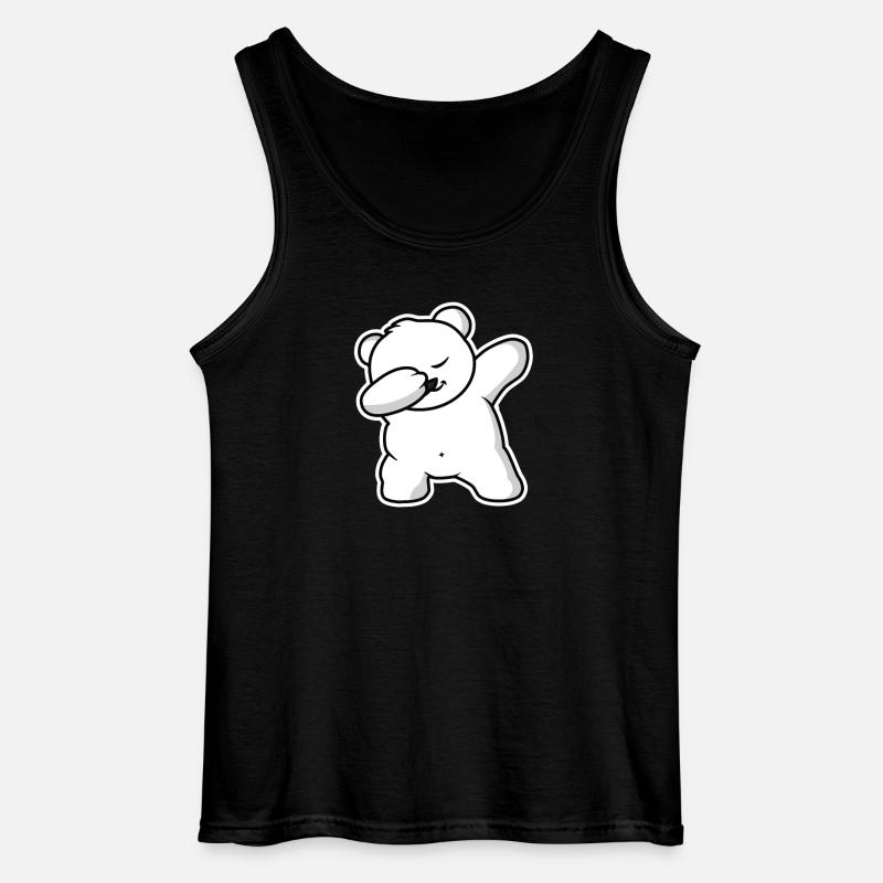 Winter Baer Eisbaer Dab - Gildan Männer Tank Top - Schwarz