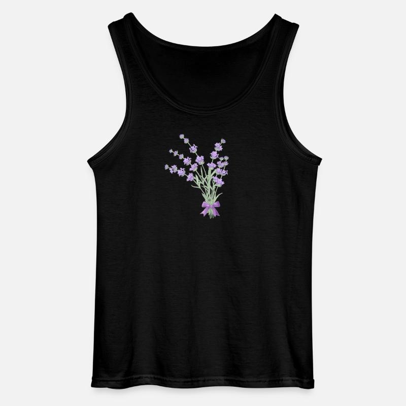 Lavendelstrauss - Gildan Männer Tank Top - Schwarz