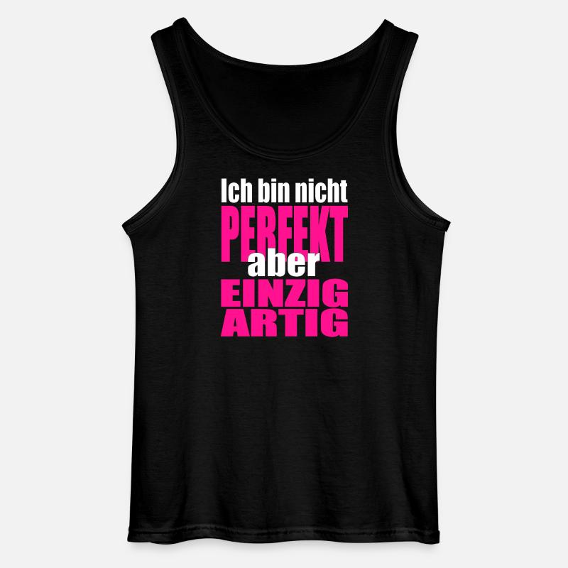Nicht perfekt, einzigartig in Pink - Gildan Männer Tank Top - Schwarz