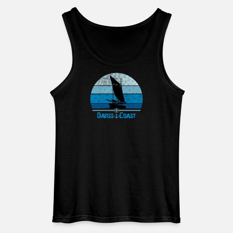 Darss Coast mit Zeesboot - Gildan Männer Tank Top - Schwarz