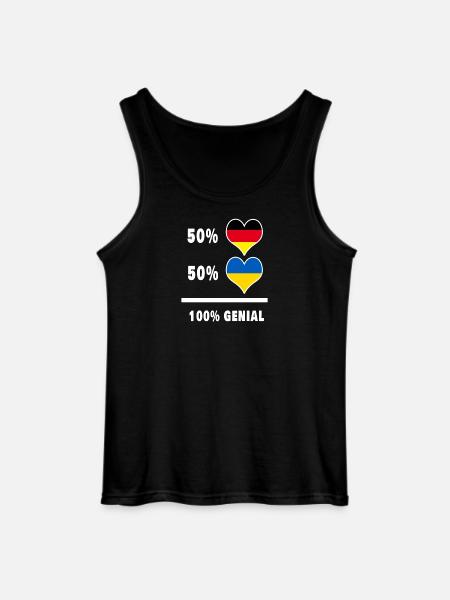 Germany and Ukraine Genial / Gift - Gildan Men’s Tank Top - black