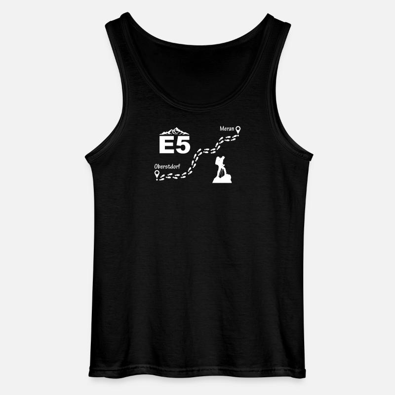 E5 Alpenüberquerung - Gildan Männer Tank Top - Schwarz