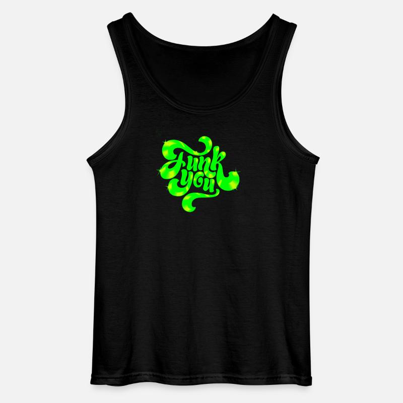 Conception de texte punk néon vert - Débardeur Gildan Homme - noir