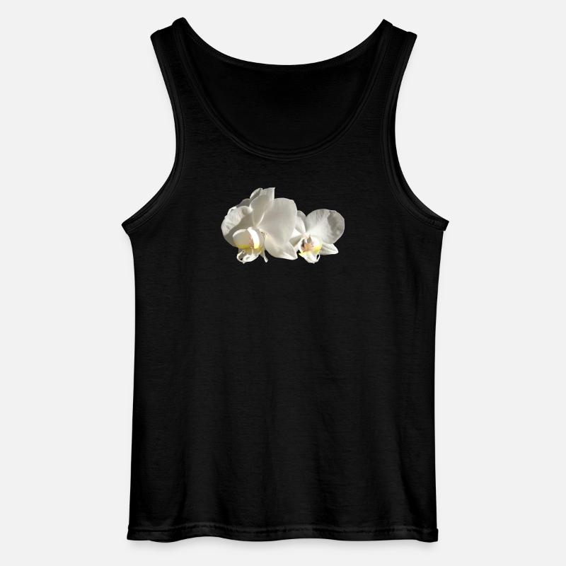 Orchidee weiß - Gildan Männer Tank Top - Schwarz