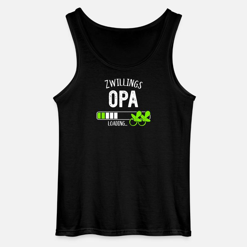 Zwillingsopa Loading Opa Großvater Zwillinge - Gildan Männer Tank Top - Schwarz