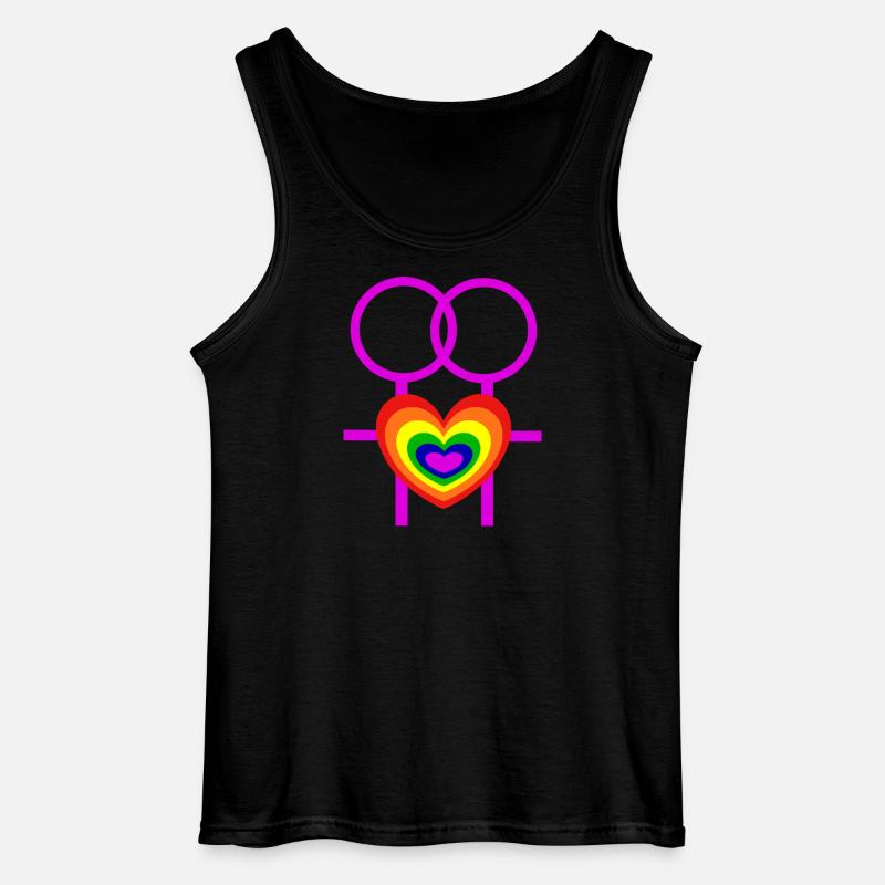 lesbisch Frauen weibliche Symbole CSD - Gildan Männer Tank Top - Schwarz