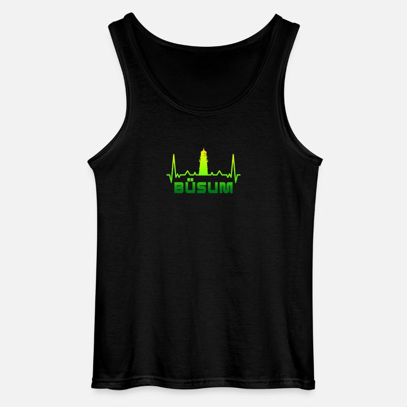 Büsum Leuchtturm Design / Geschenkidee - Gildan Männer Tank Top - Schwarz