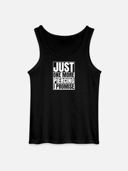 Lustiger Piercing Spruch Schmuck Englisch Geschenk - Gildan Männer Tank Top - Schwarz