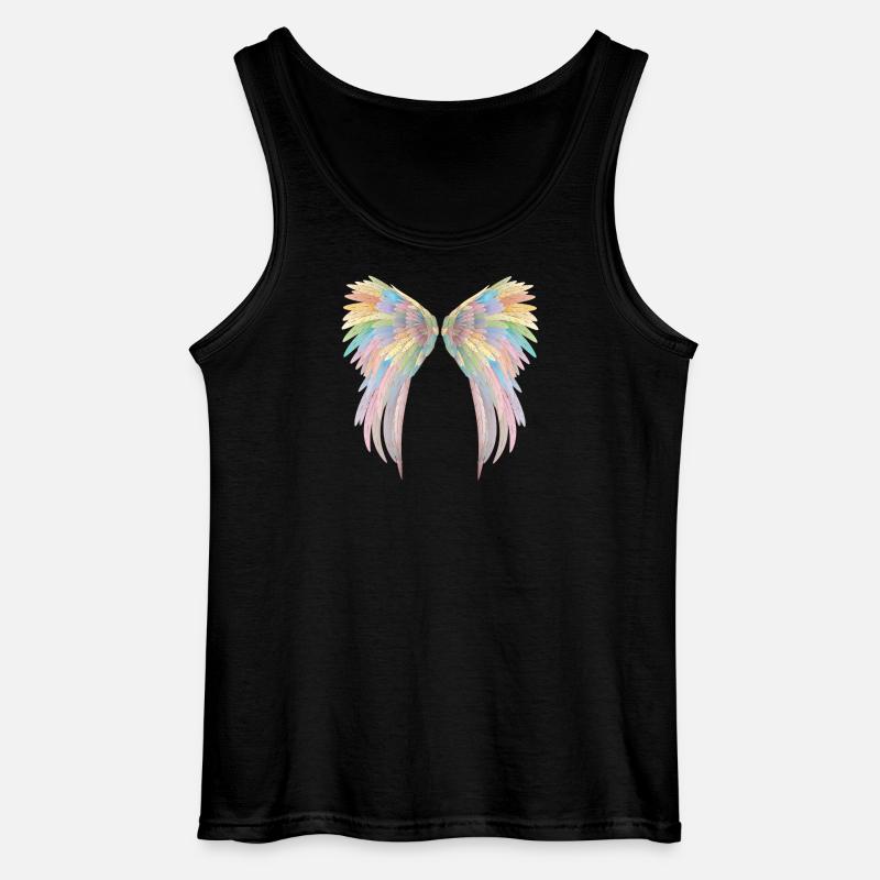 Wunderschöne pastellfarbene Engelsflügel - Gildan Männer Tank Top - Schwarz