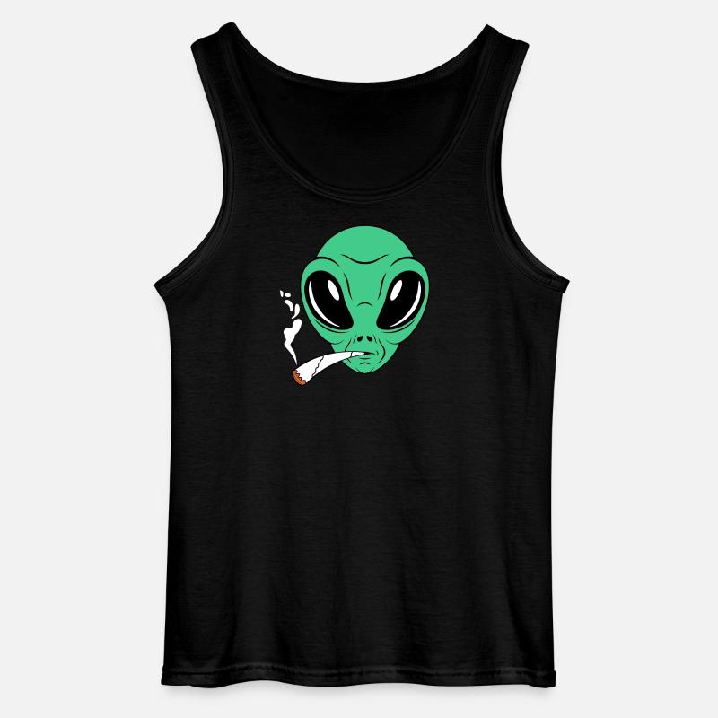 Raucher Alien - Gildan Männer Tank Top - Schwarz