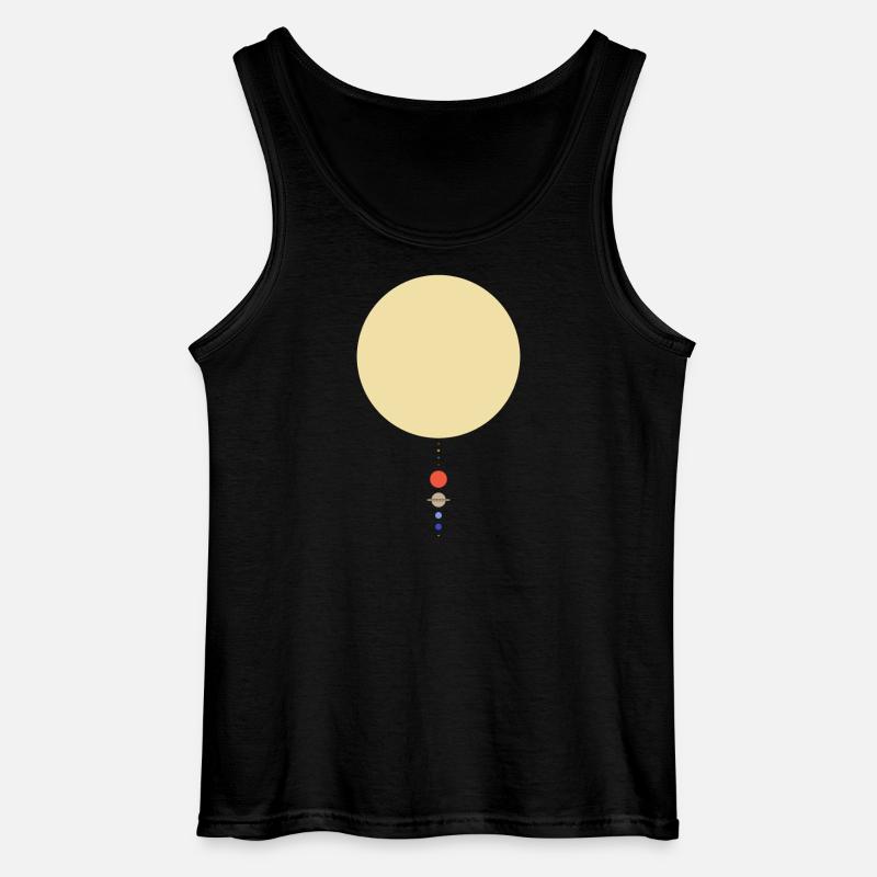 Minimales Sonnensystem - Gildan Männer Tank Top - Schwarz