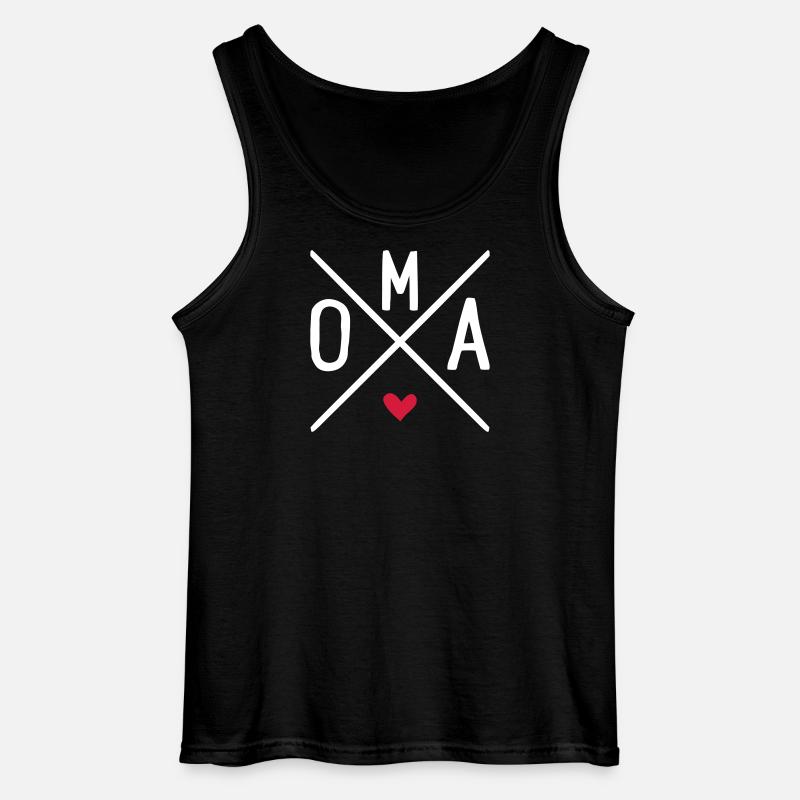Oma - Gildan Männer Tank Top - Schwarz