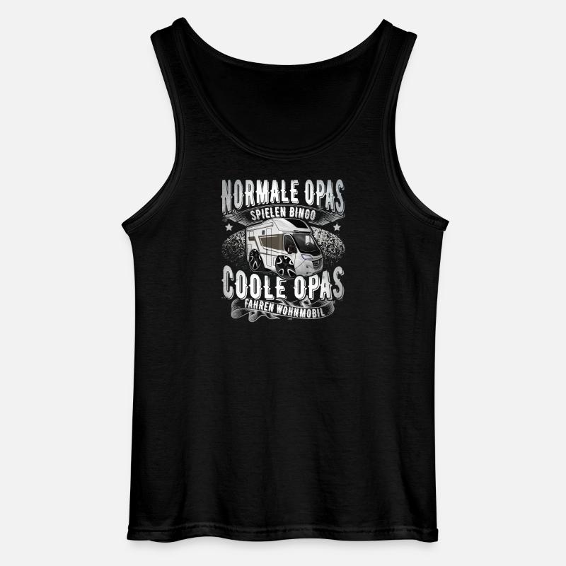 Camping Campen Opa - Gildan Männer Tank Top - Schwarz