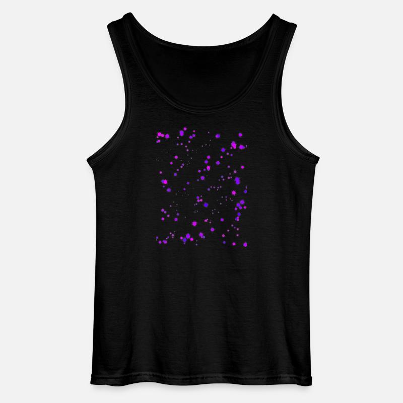 Lila Farbsprenkel - Gildan Männer Tank Top - Schwarz