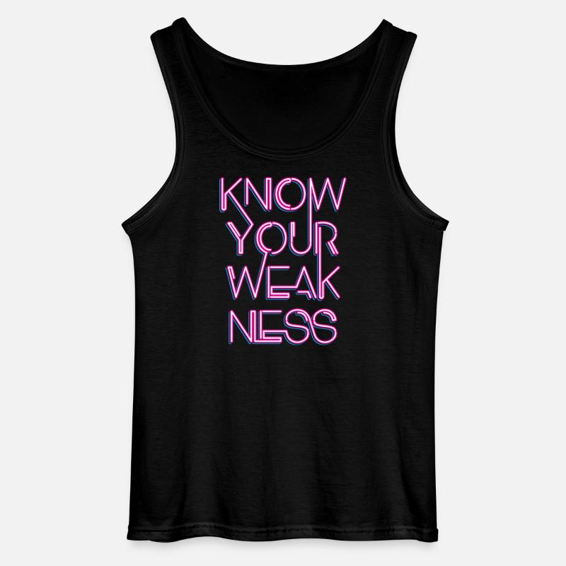 Kenne deine Schwäche - Gildan Männer Tank Top - Schwarz