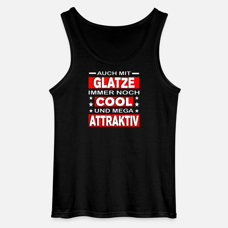 Glatze - Gildan Männer Tank Top - Schwarz