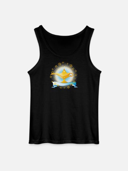 radiant golden oriental magic lamp - Gildan Men’s Tank Top - black