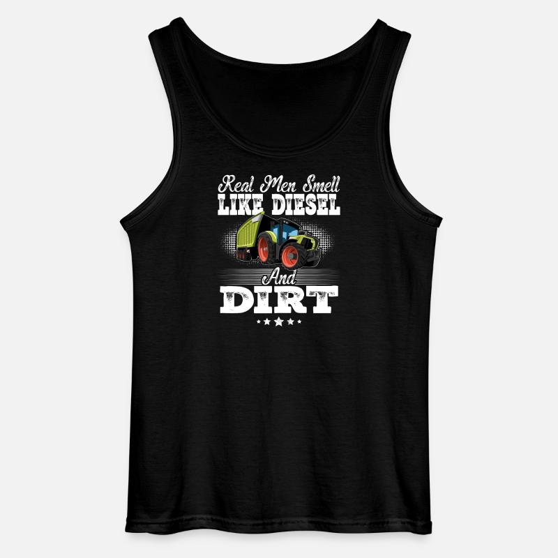 Traktor Lustiger Spruch - Gildan Männer Tank Top - Schwarz