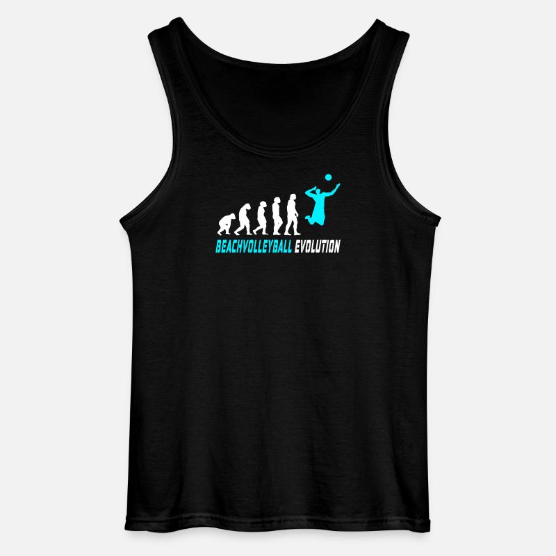 Beachvolleyball Evolution Design / Geschenkidee - Gildan Männer Tank Top - Schwarz