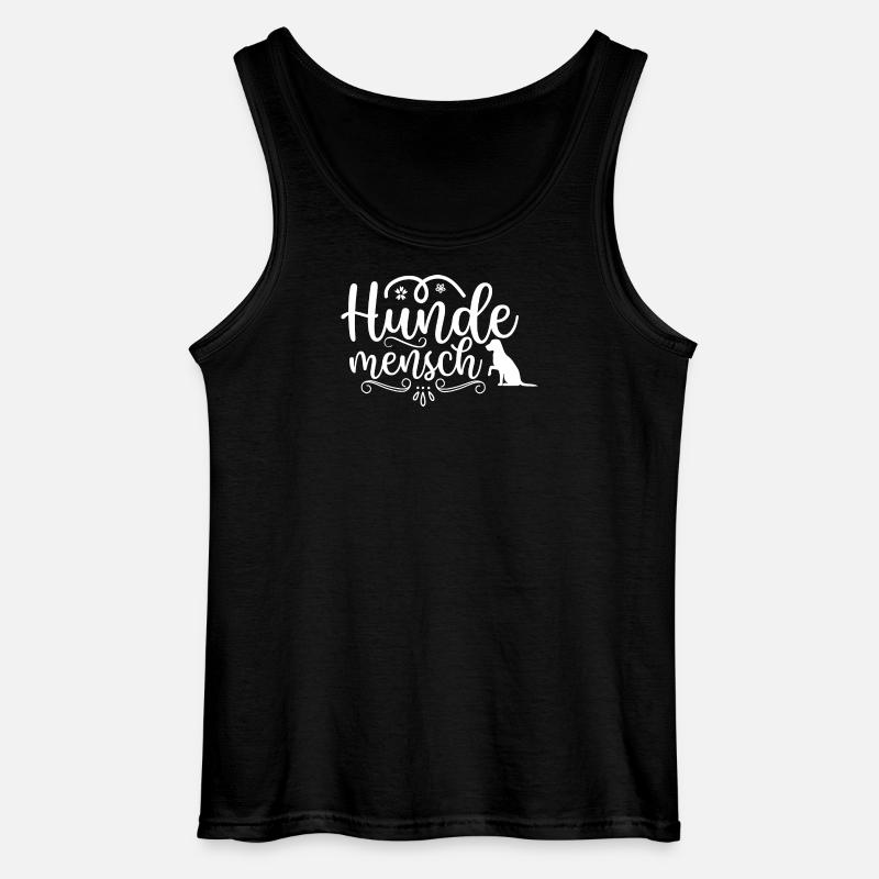 Hundemensch - Gildan Männer Tank Top - Schwarz