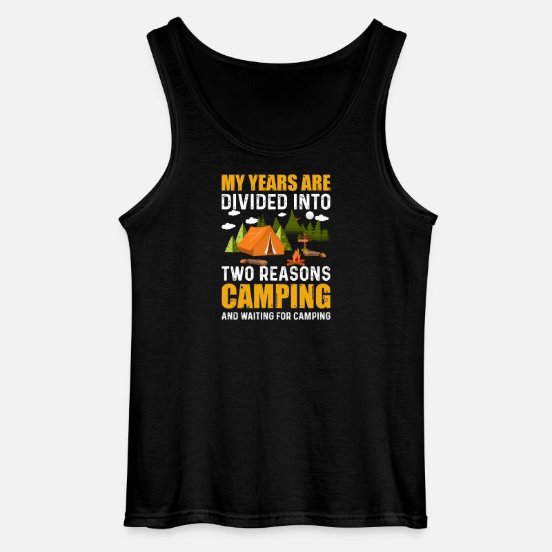 Camping - Gildan Männer Tank Top - Schwarz