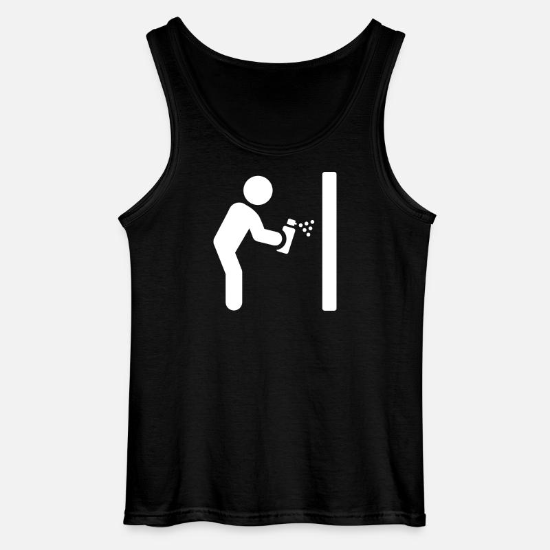 Graffiti Sprayer - Gildan Männer Tank Top - Schwarz