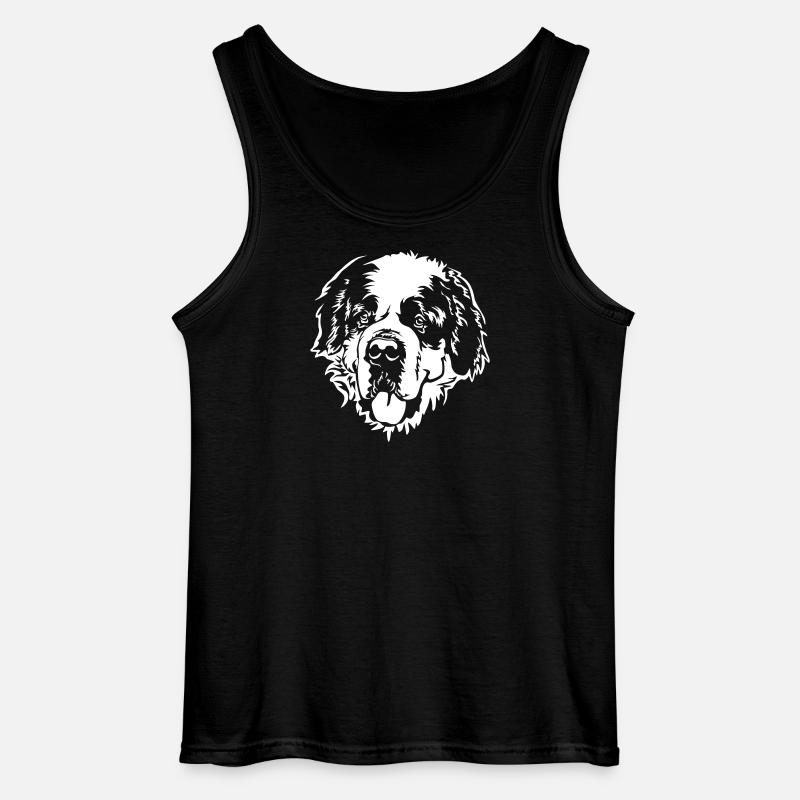 Bernhardiner Kopf "BLack Edition" - Gildan Männer Tank Top - Schwarz