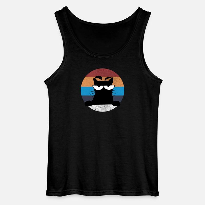 Grumpy Katze - Gildan Men’s Tank Top - black