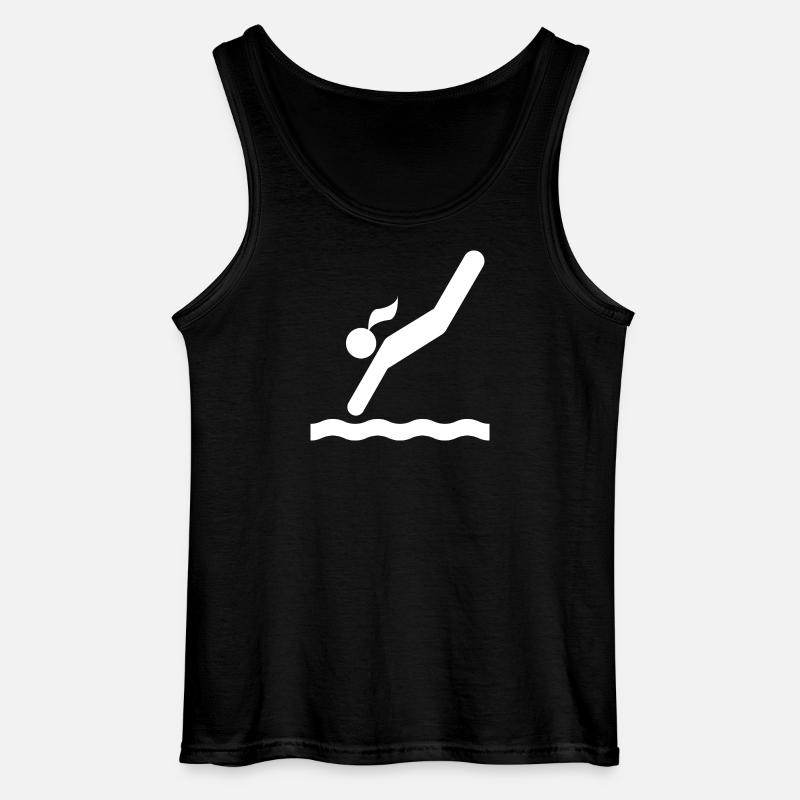 Turmspringen - Gildan Männer Tank Top - Schwarz