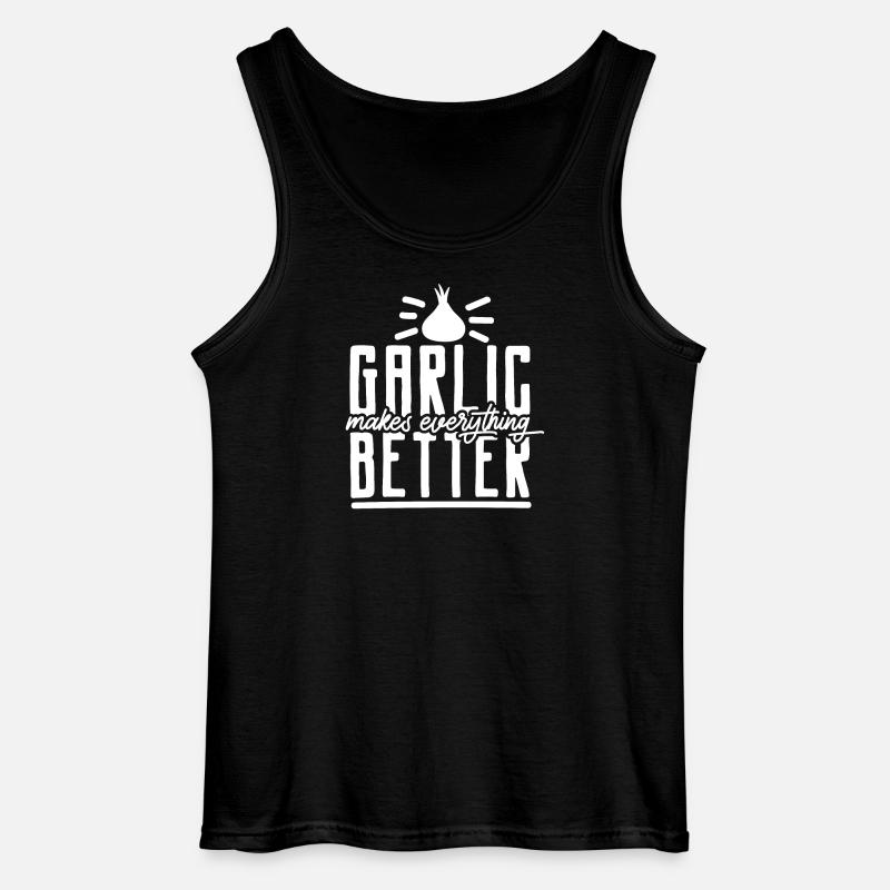 Knoblauch - Gildan Männer Tank Top - Schwarz