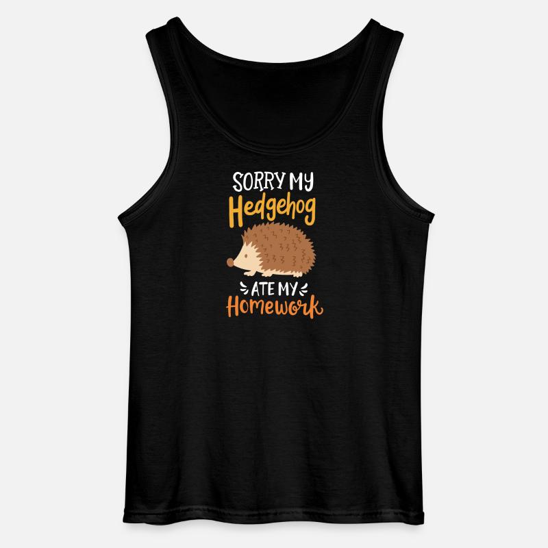 Igel Schüler Schule - Gildan Männer Tank Top - Schwarz