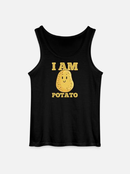 Potato Kawaii - Gildan Men’s Tank Top - black