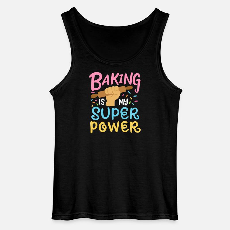 Baking Baker Rolling Pin - Gildan Men’s Tank Top - black