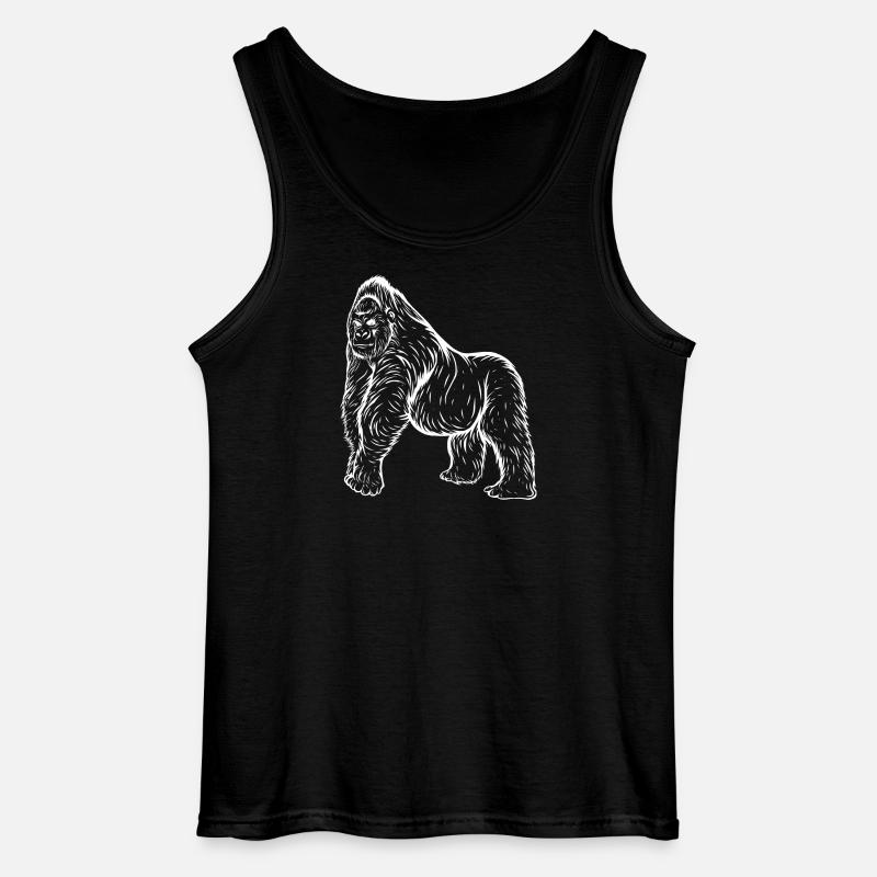 Gorilla - Gildan Männer Tank Top - Schwarz