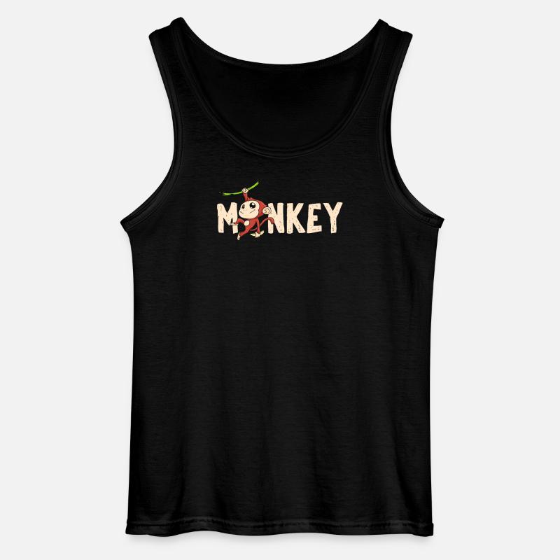 Monkey Primate Monkey - Gildan Men’s Tank Top - black