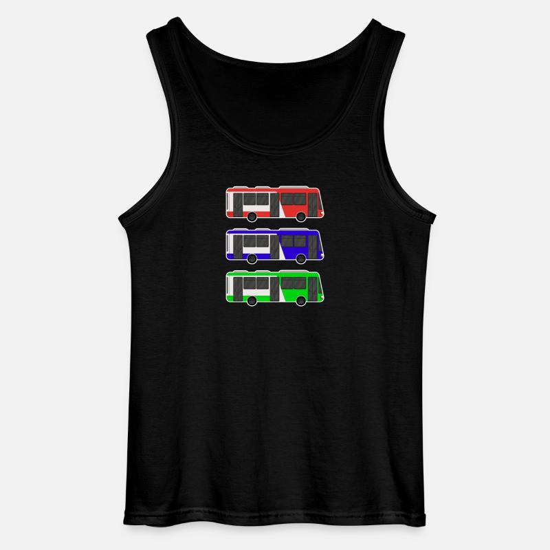 Bus - Gildan Männer Tank Top - Schwarz