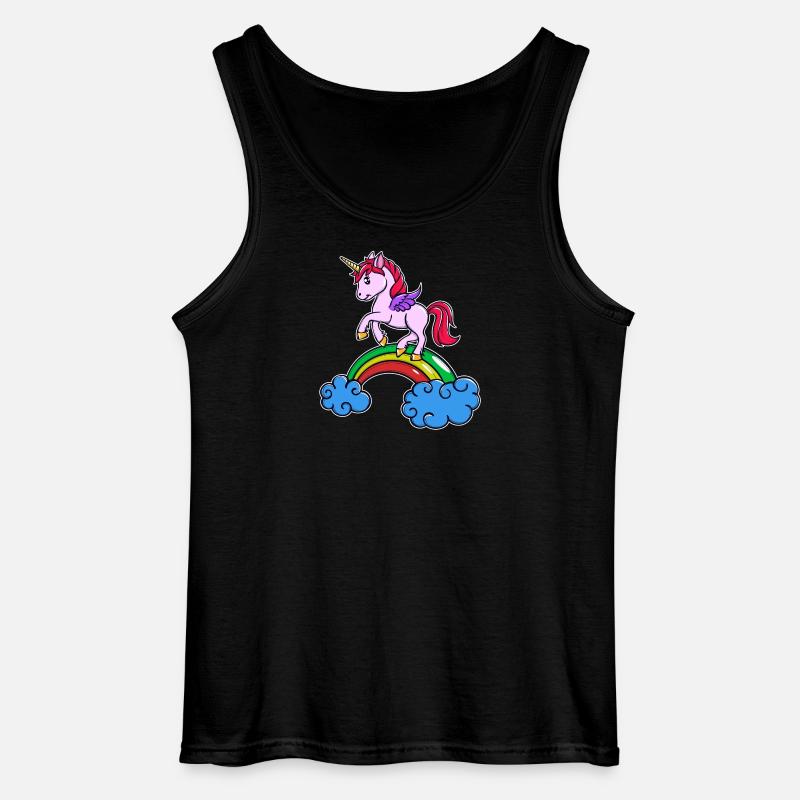 Einhorn Cool Tier - Gildan Männer Tank Top - Schwarz