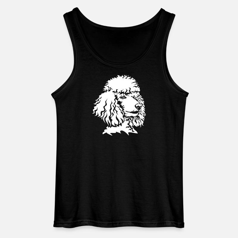 Pudel Kopf "Black Edition" - Gildan Männer Tank Top - Schwarz